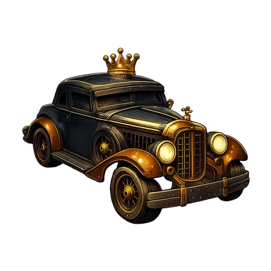 The Carnival King's armored coupe