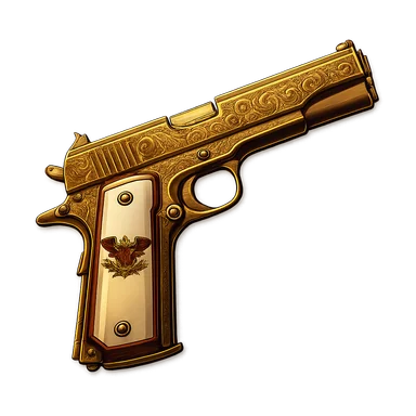 The Colonel's engraved pistol