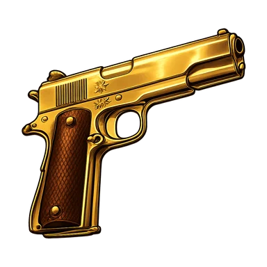 Gold-plated pistol