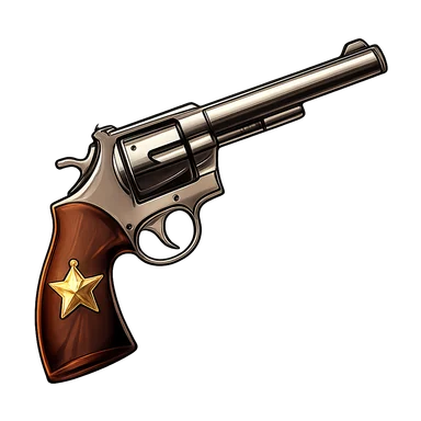 Sand Sheriff's silver revolver