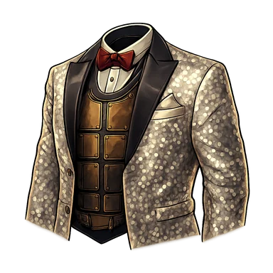 Strip Lord's sequined armored tux
