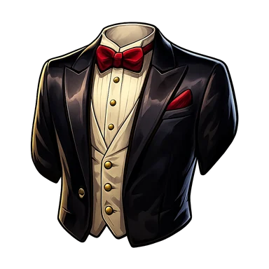 The Pit Boss's silk tuxedo