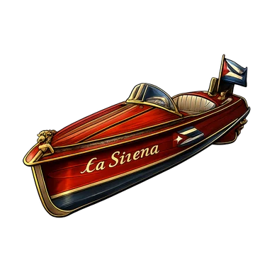 La Sirena's racing boat