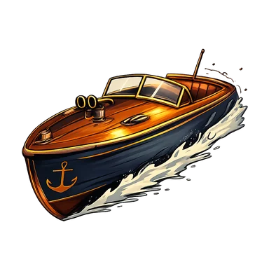 The Anchor's speedboat