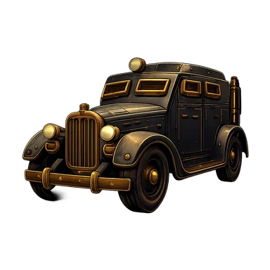 The Comandante's armored staff car